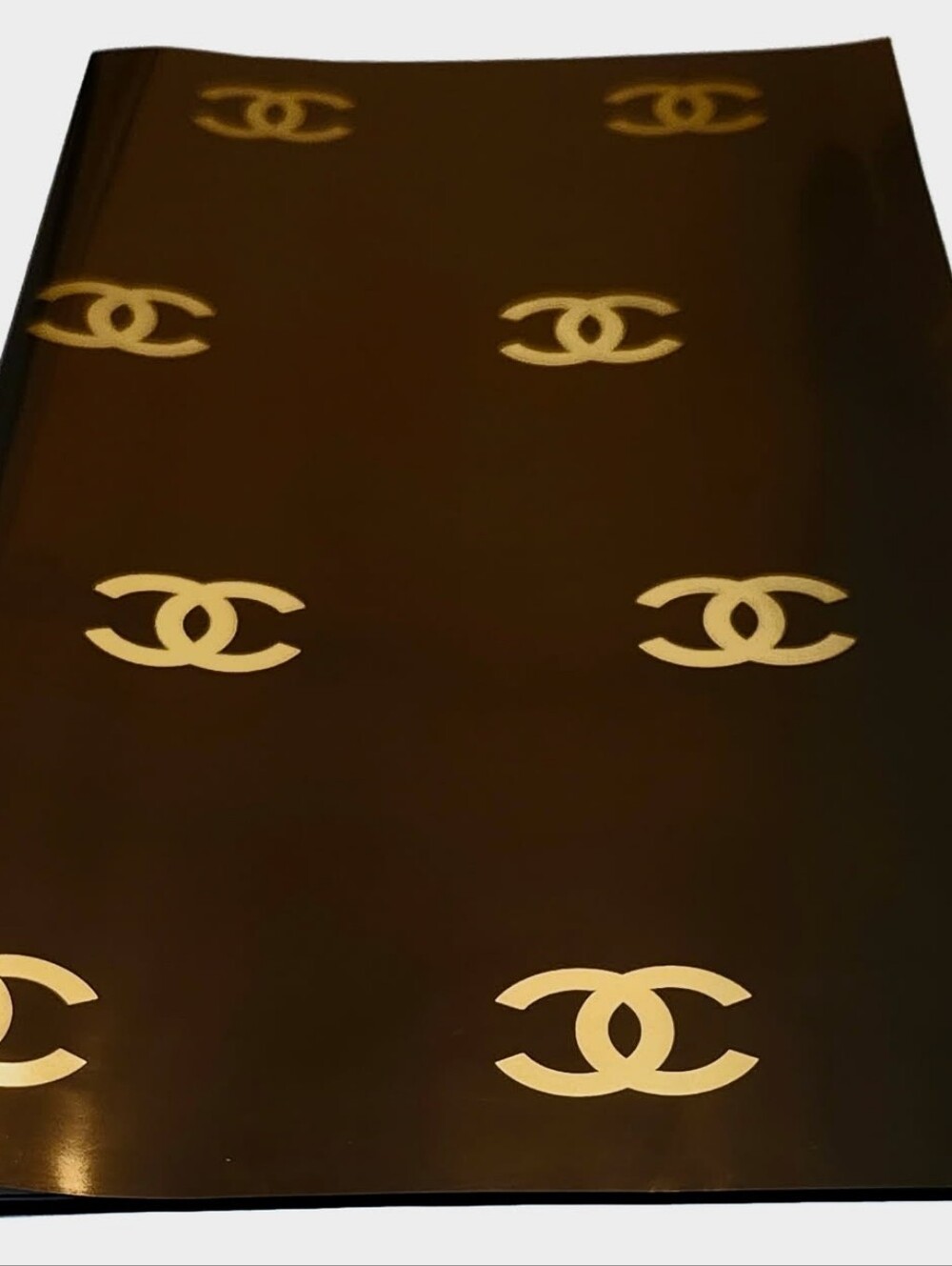 Black & Gold Korean Floral Waterproof Wrapping Paper- 20 Sheets